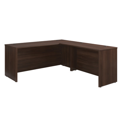 72" x 72" L-Desk Combo, Brown finish