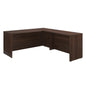 72" x 72" L-Desk Combo, Brown finish
