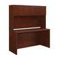 60" x 24" Desk With Hutch, Red finish