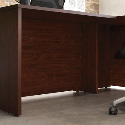 Red L-Shaped Executive Desk - 60" x 76" Freestanding