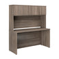 60" x 24" Desk With Hutch, Brown finish