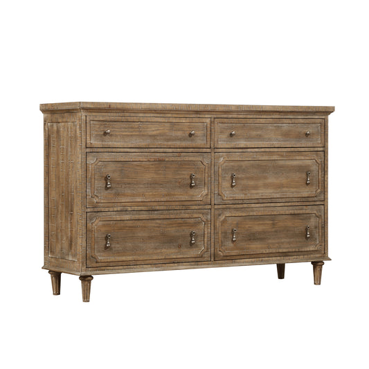 6-Drawer Brown Dresser