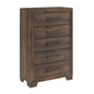 Brown 5-Drawer Chest