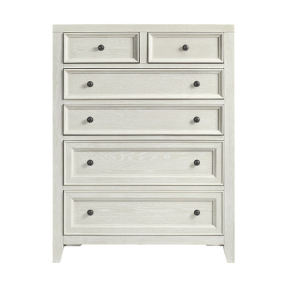 Gypsum Whitewash 6-Drawer Chest
