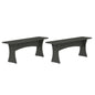 Dining Bench - Set of 2 in Charcoal Gray