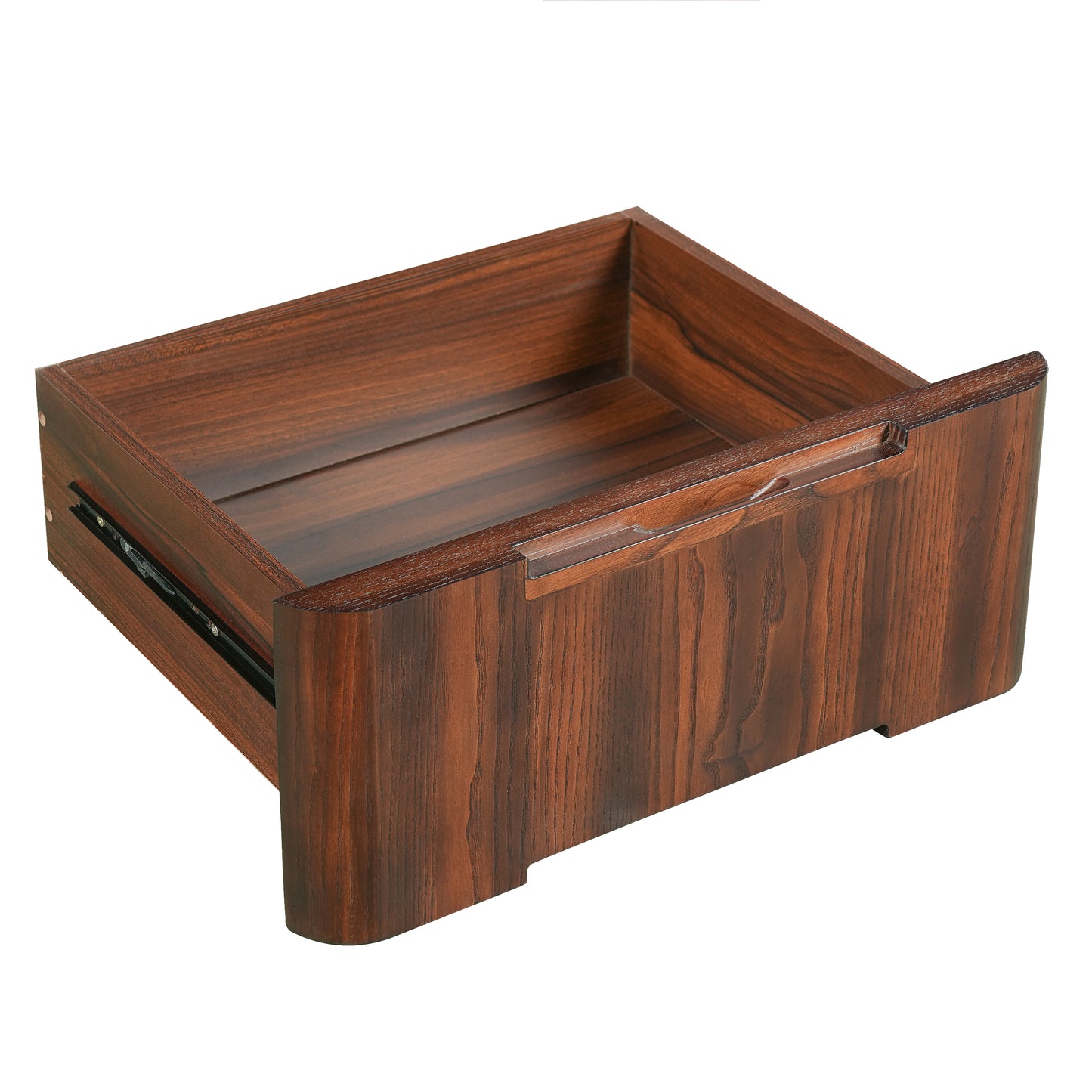 90" Walnut L Shaped Desk with 3 Drawers - Corner Office Desk