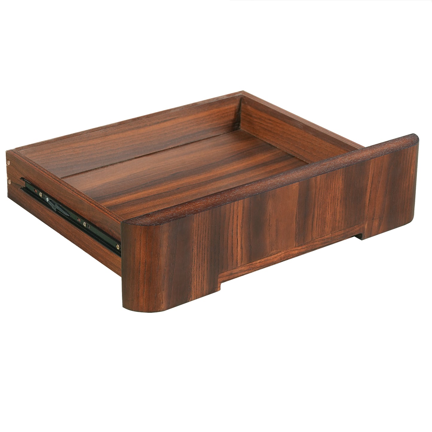 90" Walnut L Shaped Desk with 3 Drawers - Corner Office Desk