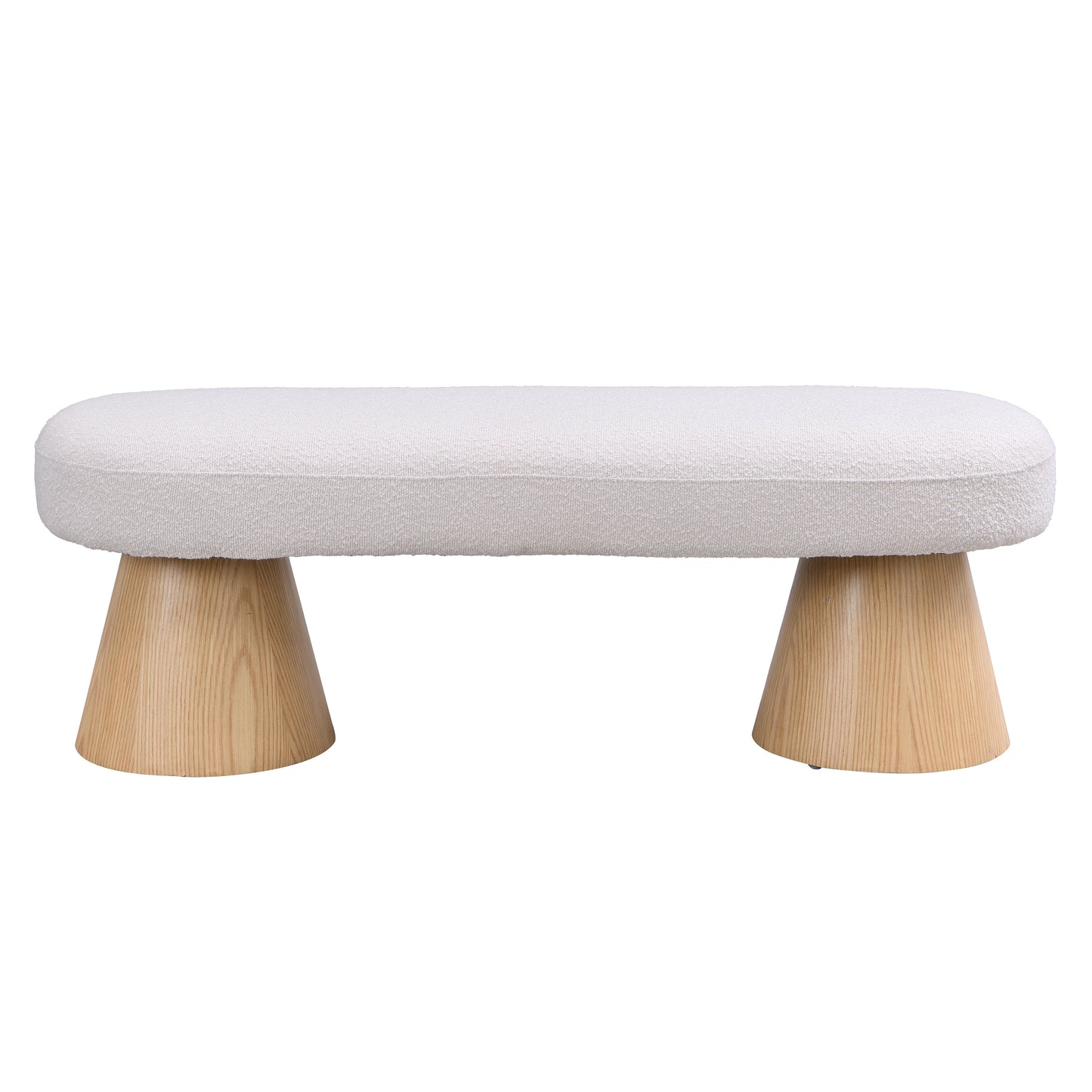 Beige Fabric Bench - Entryway, Bedroom, Living Room
