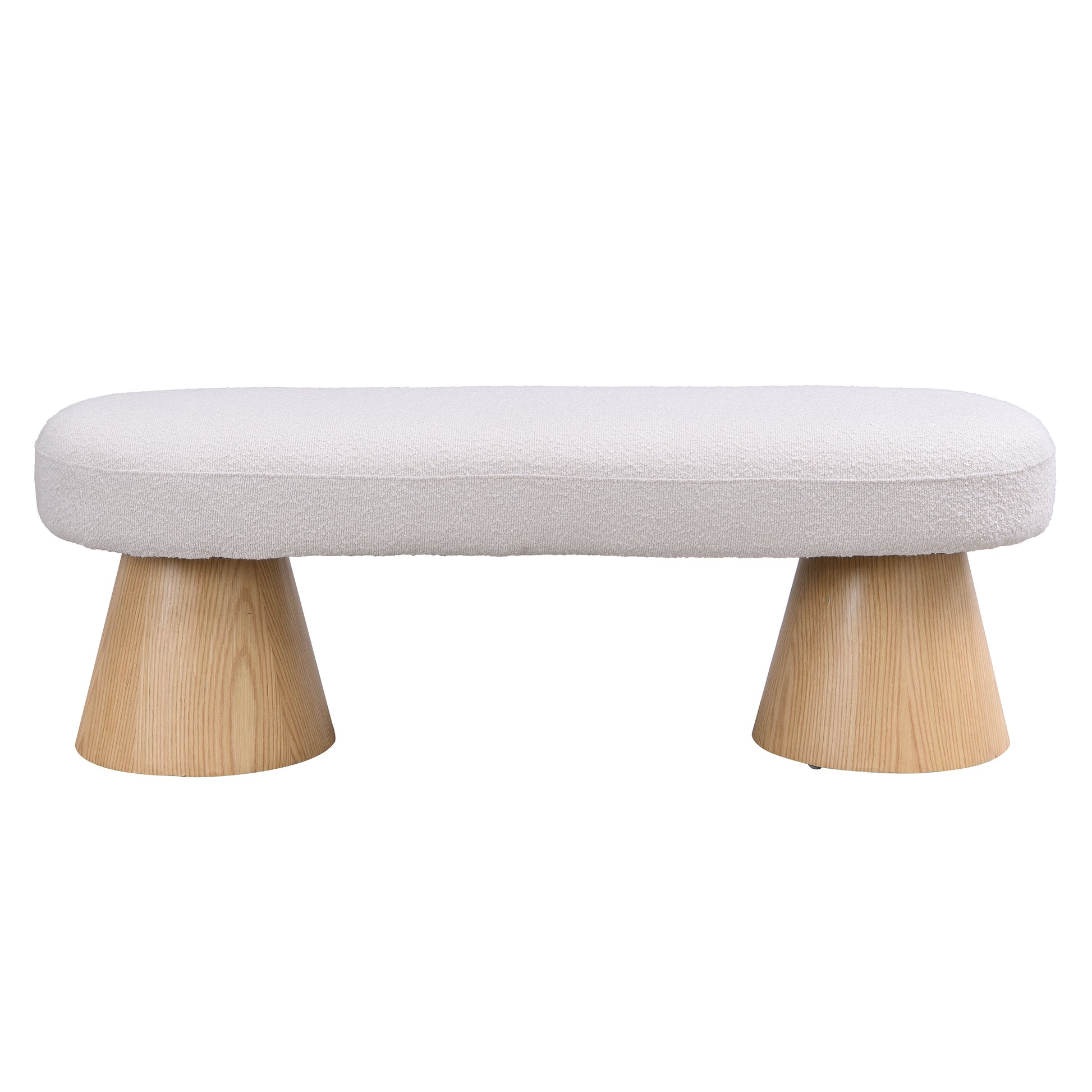 Beige Fabric Bench - Entryway, Bedroom, Living Room