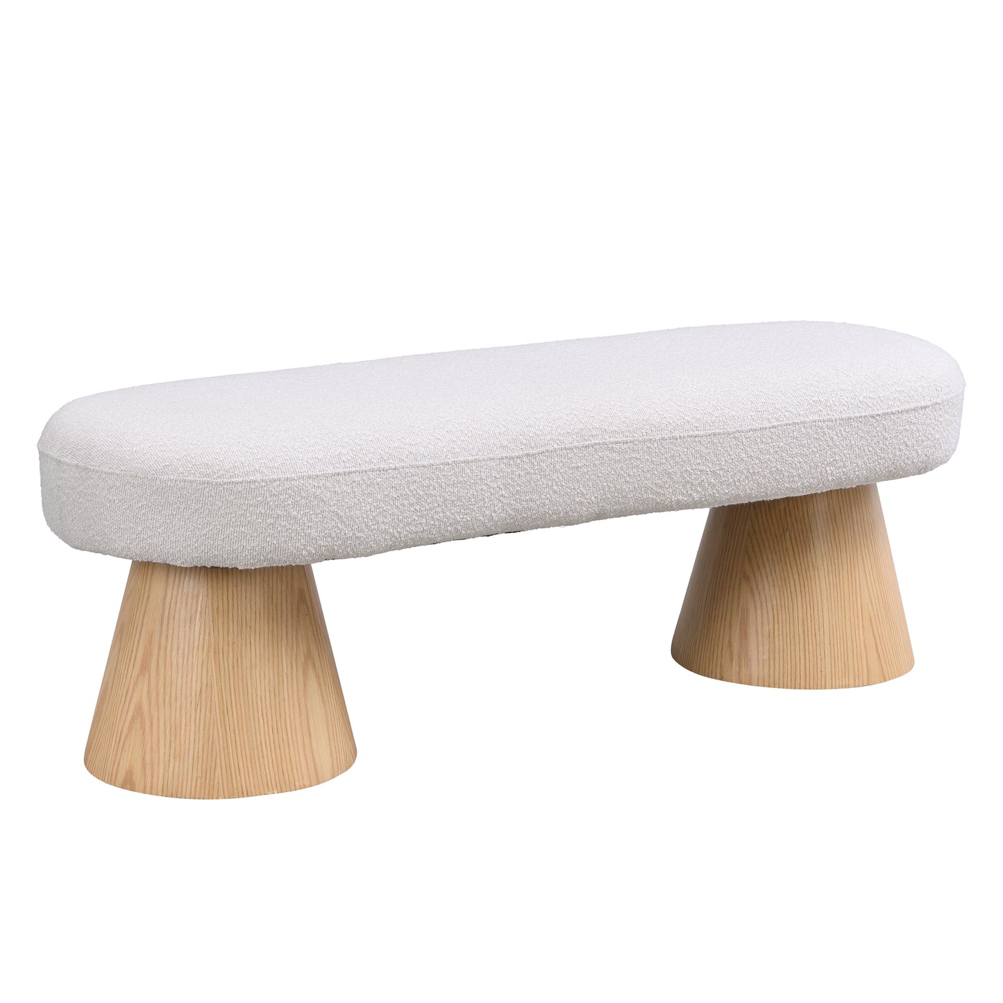 Beige Fabric Bench - Entryway, Bedroom, Living Room