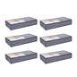 Under Bed Storage 90L Stackable Shoes Organization Box with Clear Lid 6 Pack