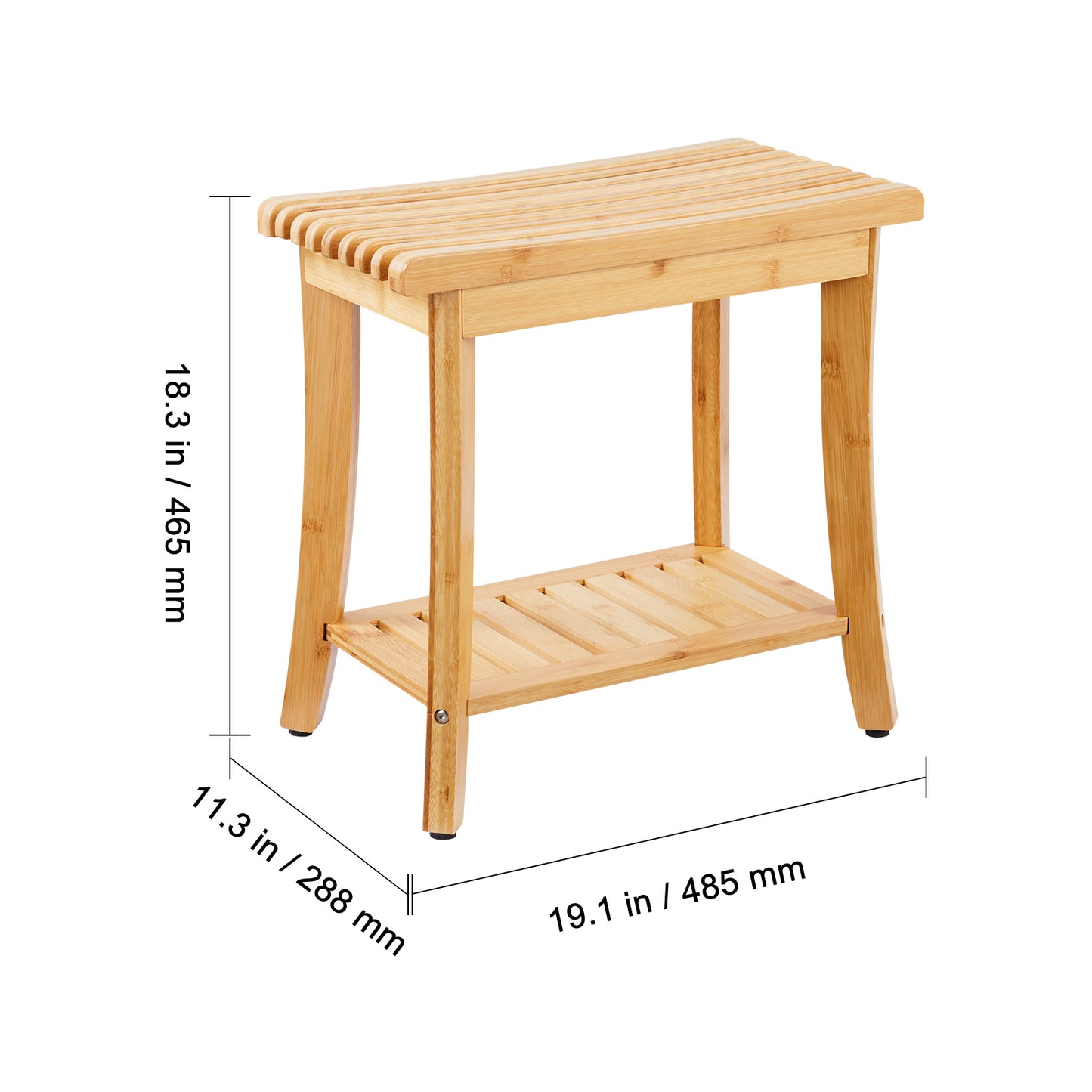 Bamboo Shower Bench - Comfortable & Durable Bathroom Stool