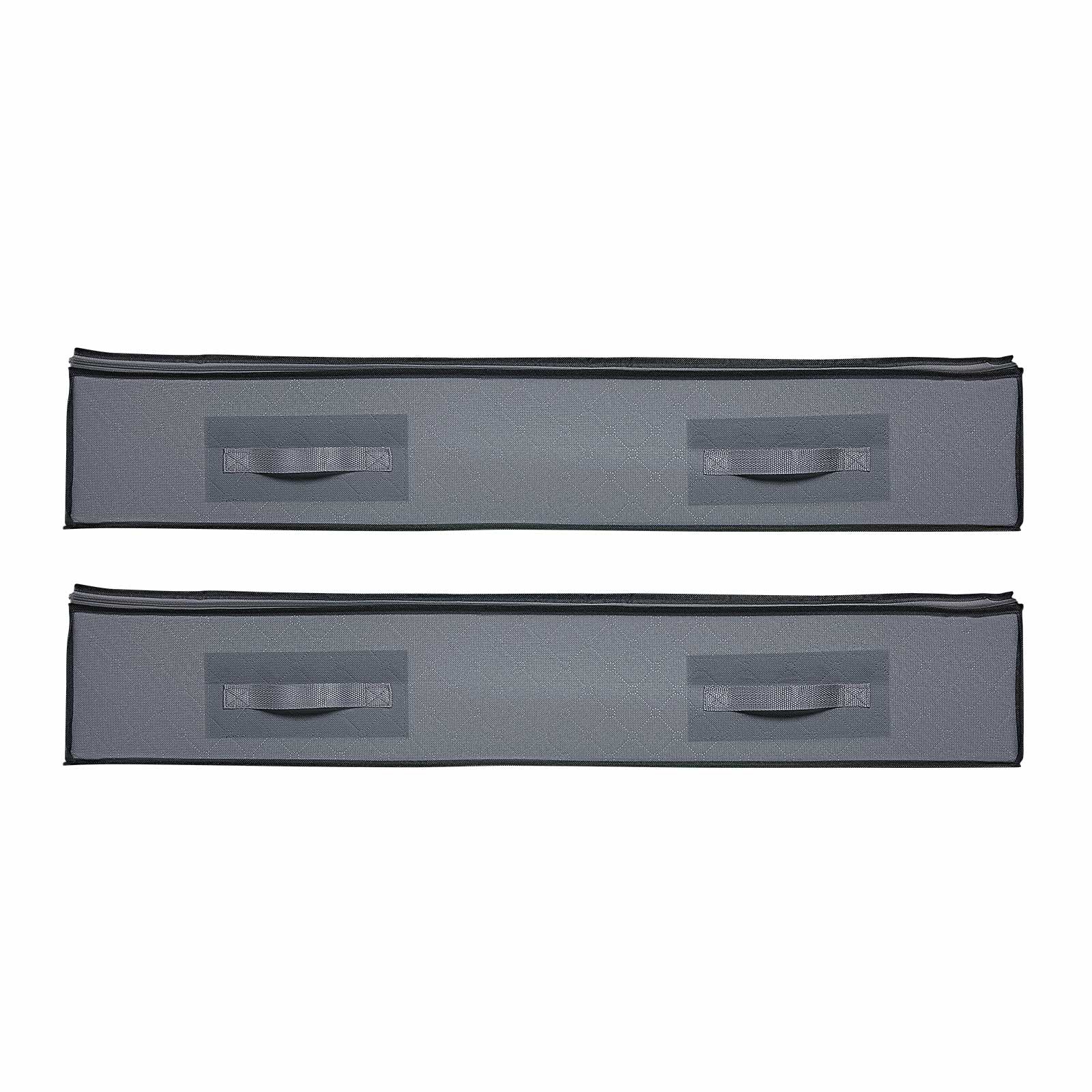 Dark Gray Under Bed Storage Box - Shoe Organizer 2 Pack for Bedroom