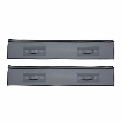 Dark Gray Under Bed Storage Box - Shoe Organizer 2 Pack for Bedroom