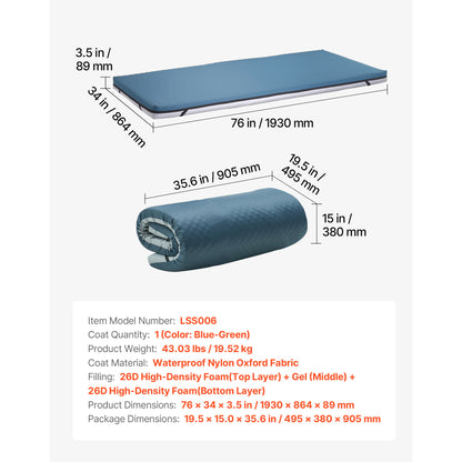 Blue Foam Hospital Mattress - 3.5 Inch Comfort & Support