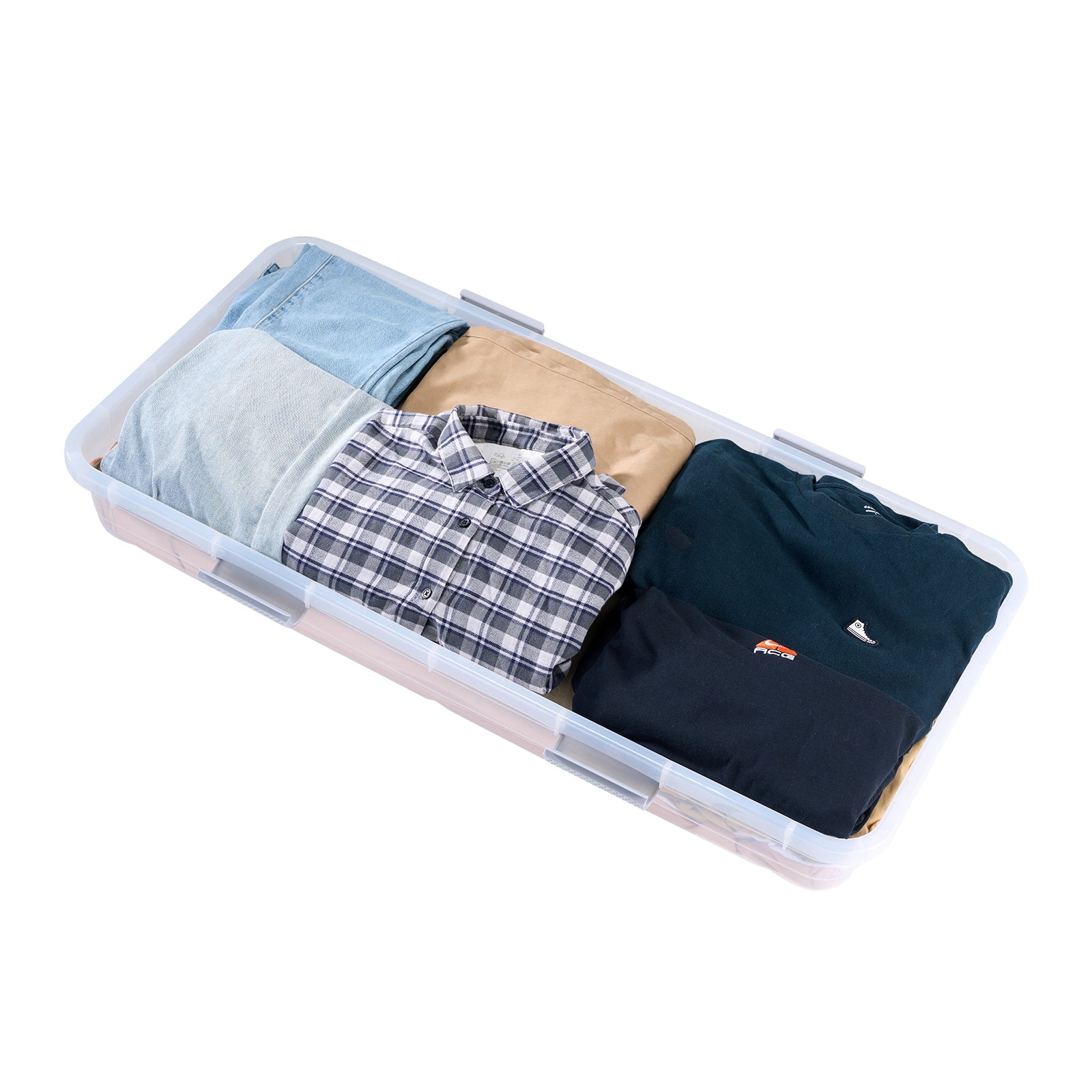 Large Grey Under Bed Storage Bags 2 Pack