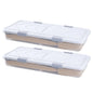 Under Bed Storage with Wheels 39.8x20.1x5.9 Inch Rolling Storage Bags 2 Pack