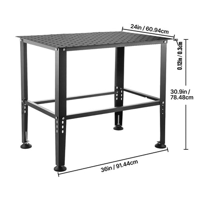 36" x 24" Steel Welding Table - 800 lb Capacity