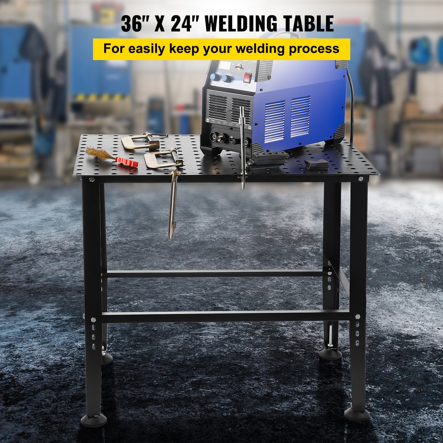 36" x 24" Steel Welding Table - 800 lb Capacity
