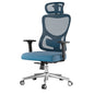 Ergonomic Office Chair,Mesh Desk Chair with Adjustable Lumbar Support and Headrest,Comfy Computer Chair with 3D Armrest Recling Swivel Chair for Home, Office, Study Room, Black & Navy