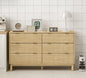 Closet Dresser,6 Drawer Double Dresser for Bedroom