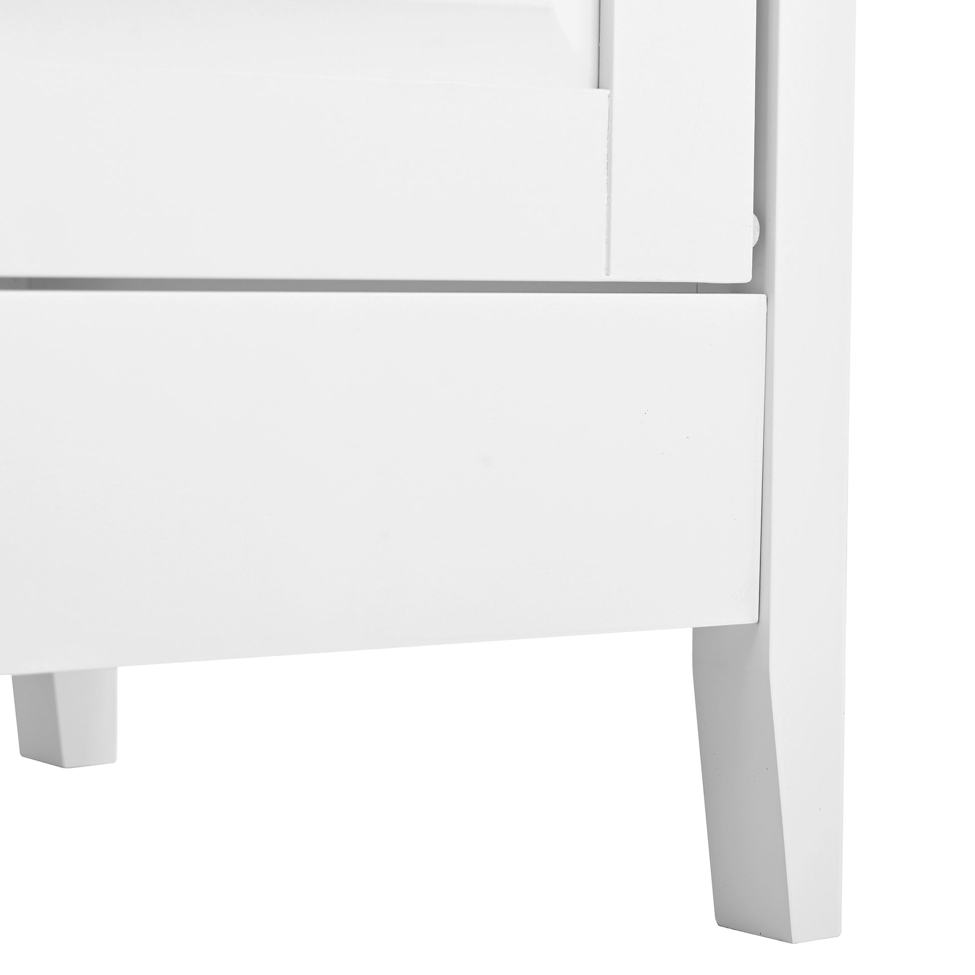 White Dresser with 6 Drawers - Bedroom Storage & Display