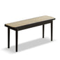 Modern Style Black Color Solid Oak Wood Dining Bench with Rattan Detail, Modern Bench for Bedroom End of Bed, Entryway Bench, Rattan Bench for Living Room (39.37" W x11.02 D x 16.92" H)