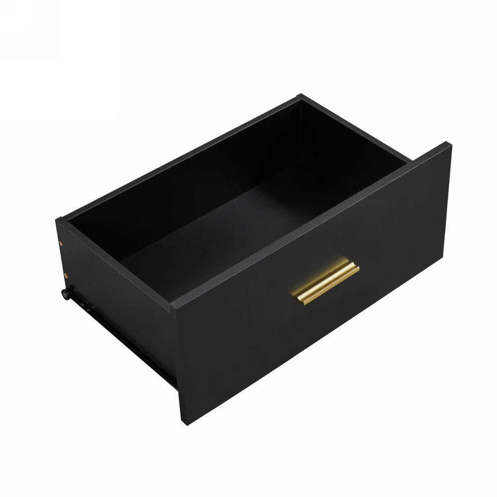 Black 9-Drawer Dresser - Bedroom Storage Chest