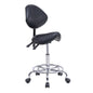 Ergonomic Black PU Saddle Office Chair with Wheels & Adjustable Height