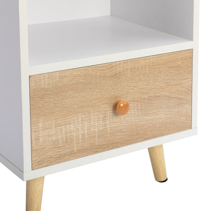 White Pine Nightstand with 1 Drawer - Bedroom Storage