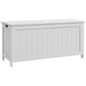 HOMCOM 39.4" Storage Chest w/ 2 Safety Hinges, Wooden Box, White