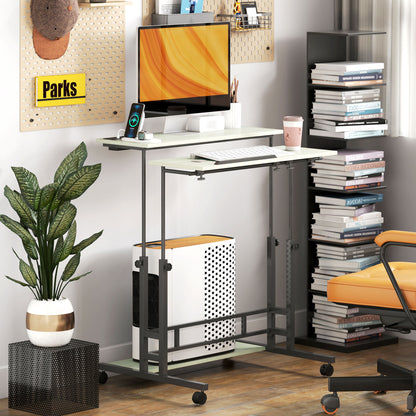 Adjustable Height Standing Desk - Wood Finish for Home Office