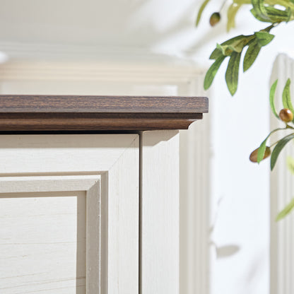 6 Drawer Walnut Farmhouse Dresser - Bedroom Storage