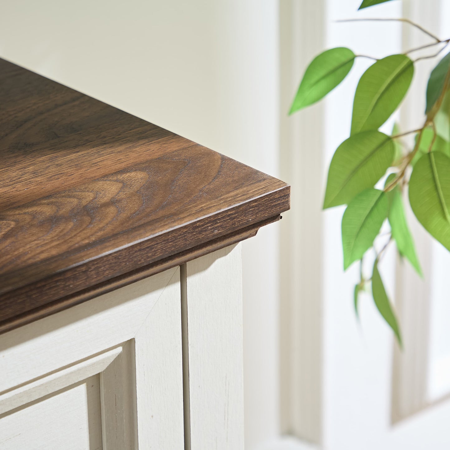 6 Drawer Walnut Farmhouse Dresser - Bedroom Storage