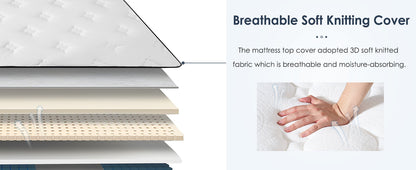 Queen Size Foam Spring Mattress - 12 Inch Hybrid