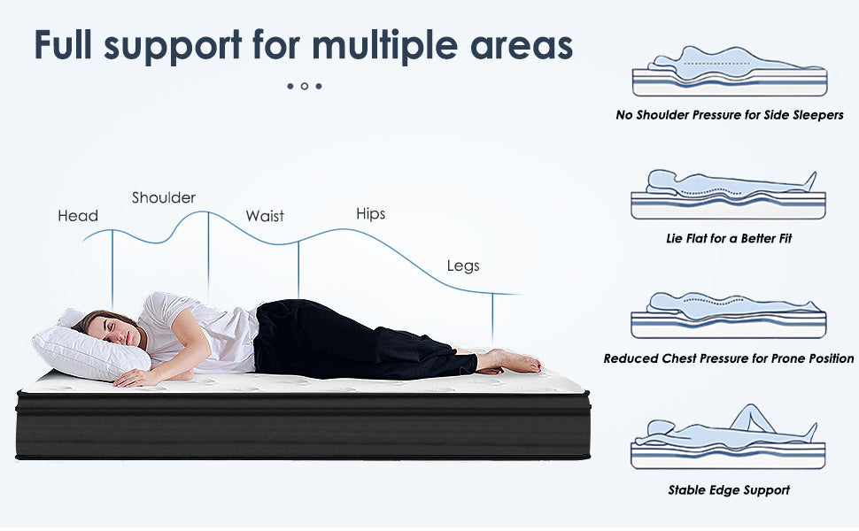 Queen Size Foam Spring Mattress - 12 Inch Hybrid