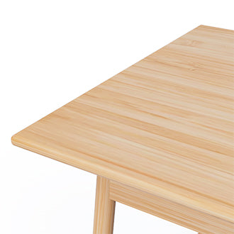 41 Inch Bamboo Computer Desk - Z-Shape Desk for Bedroom Office