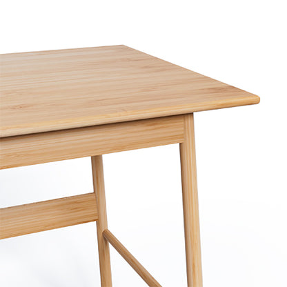 41 Inch Bamboo Computer Desk - Z-Shape Desk for Bedroom Office