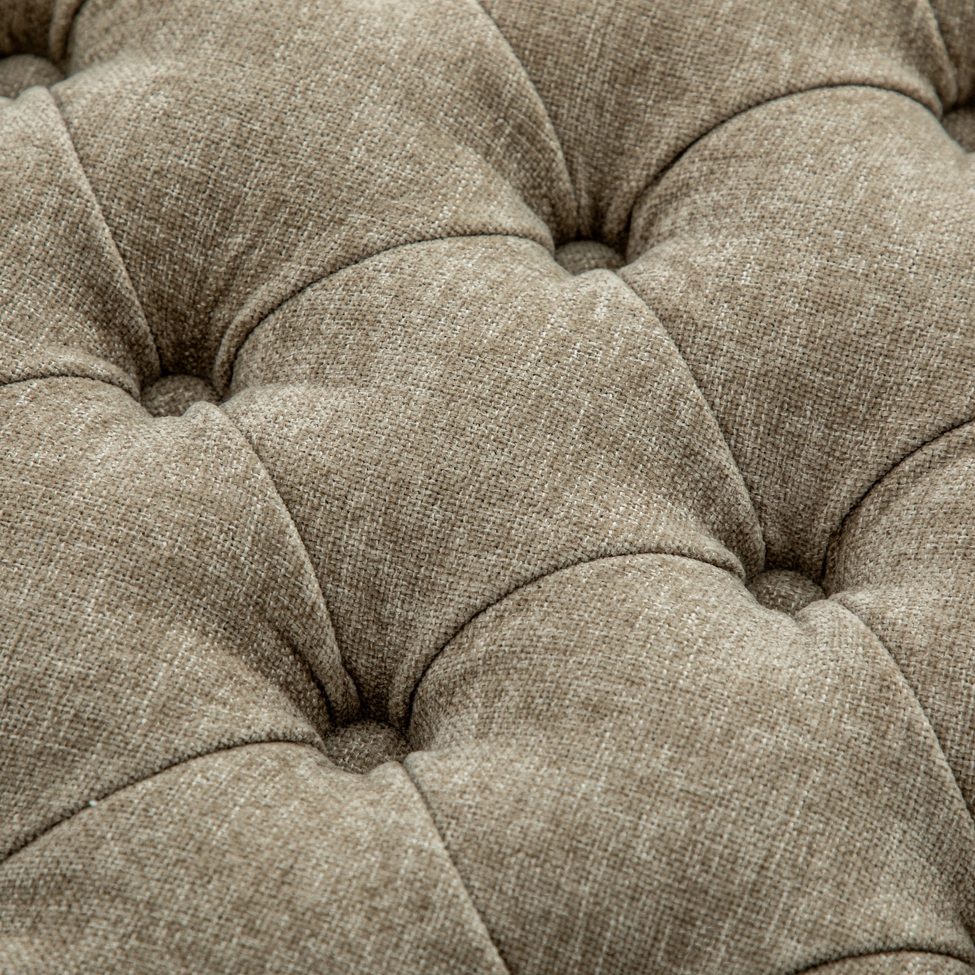 Taupe Chenille Storage Bench - 60.2" Wide Footrest Ottoman for Bedroom