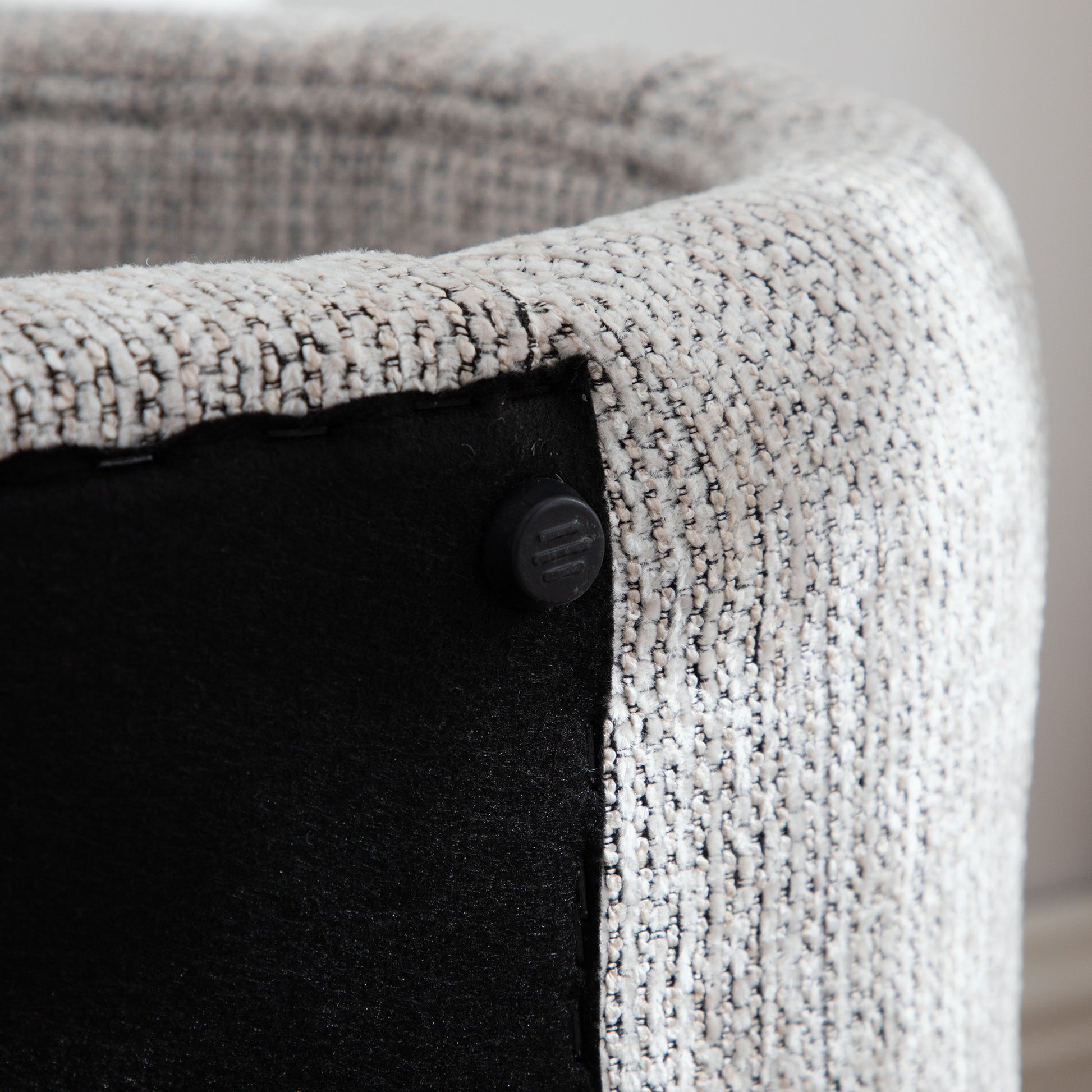 Light Brown Chenille Bench - Bedroom End of Bed Shoe Storage