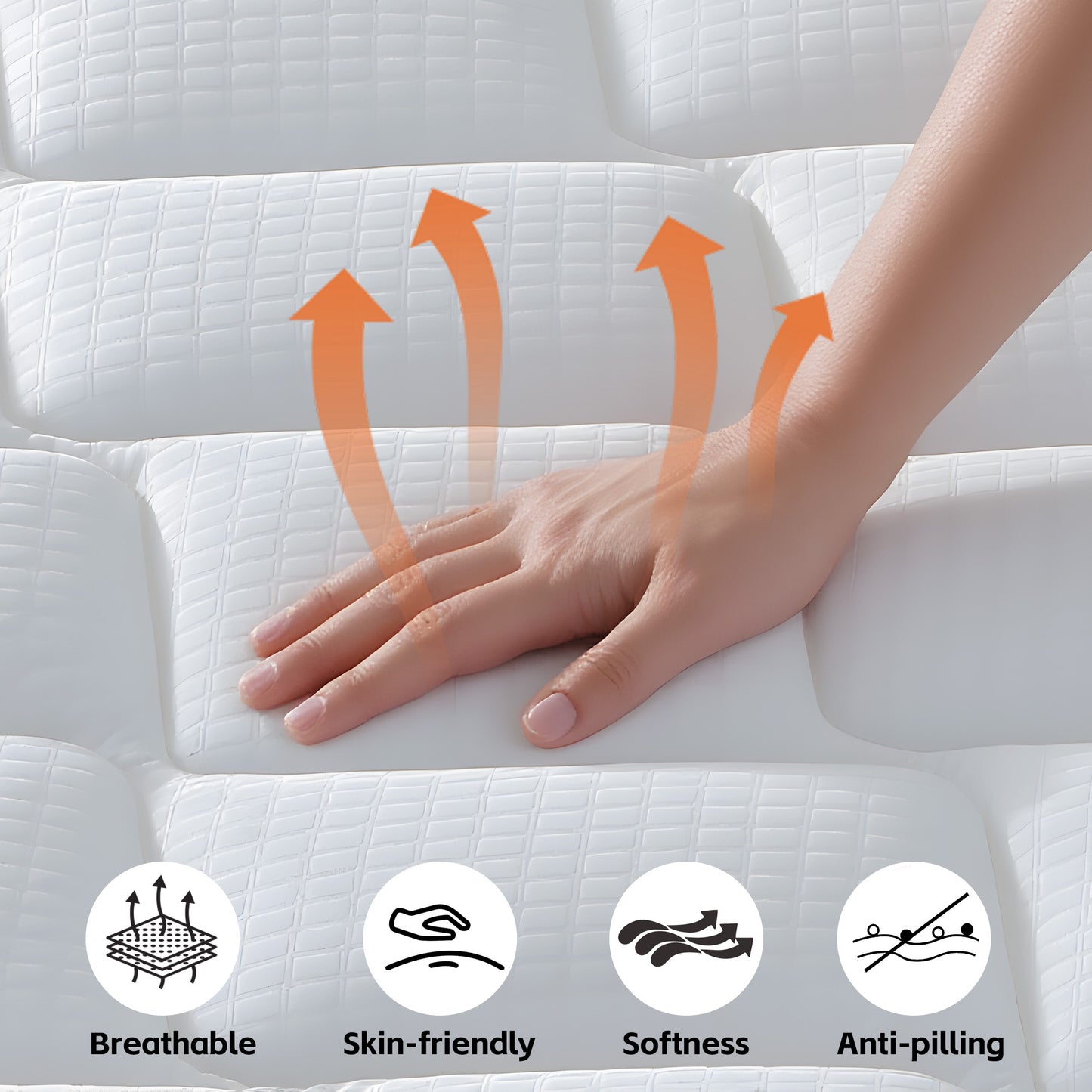 Queen Size Memory Foam Mattress - Antique Brown+White