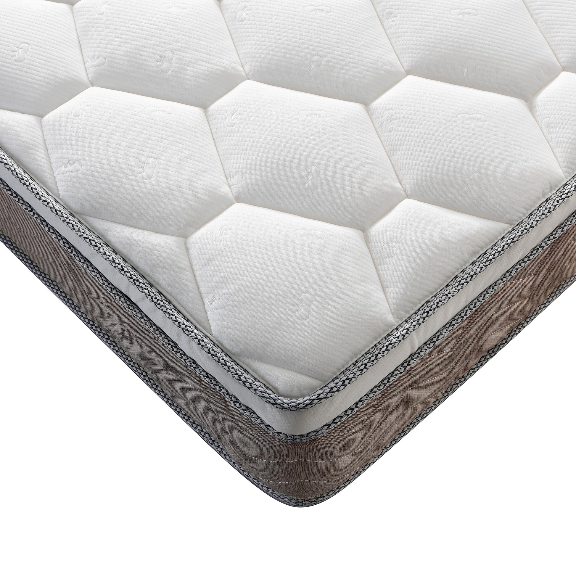 Queen Size Memory Foam Mattress - Antique Brown+White