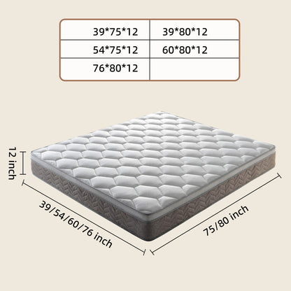 Queen Size Memory Foam Mattress - Antique Brown+White