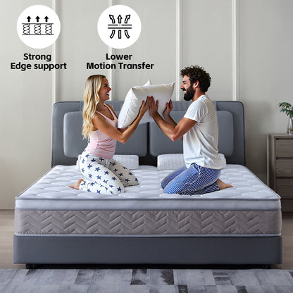 Queen Size Memory Foam Mattress - Antique Brown+White