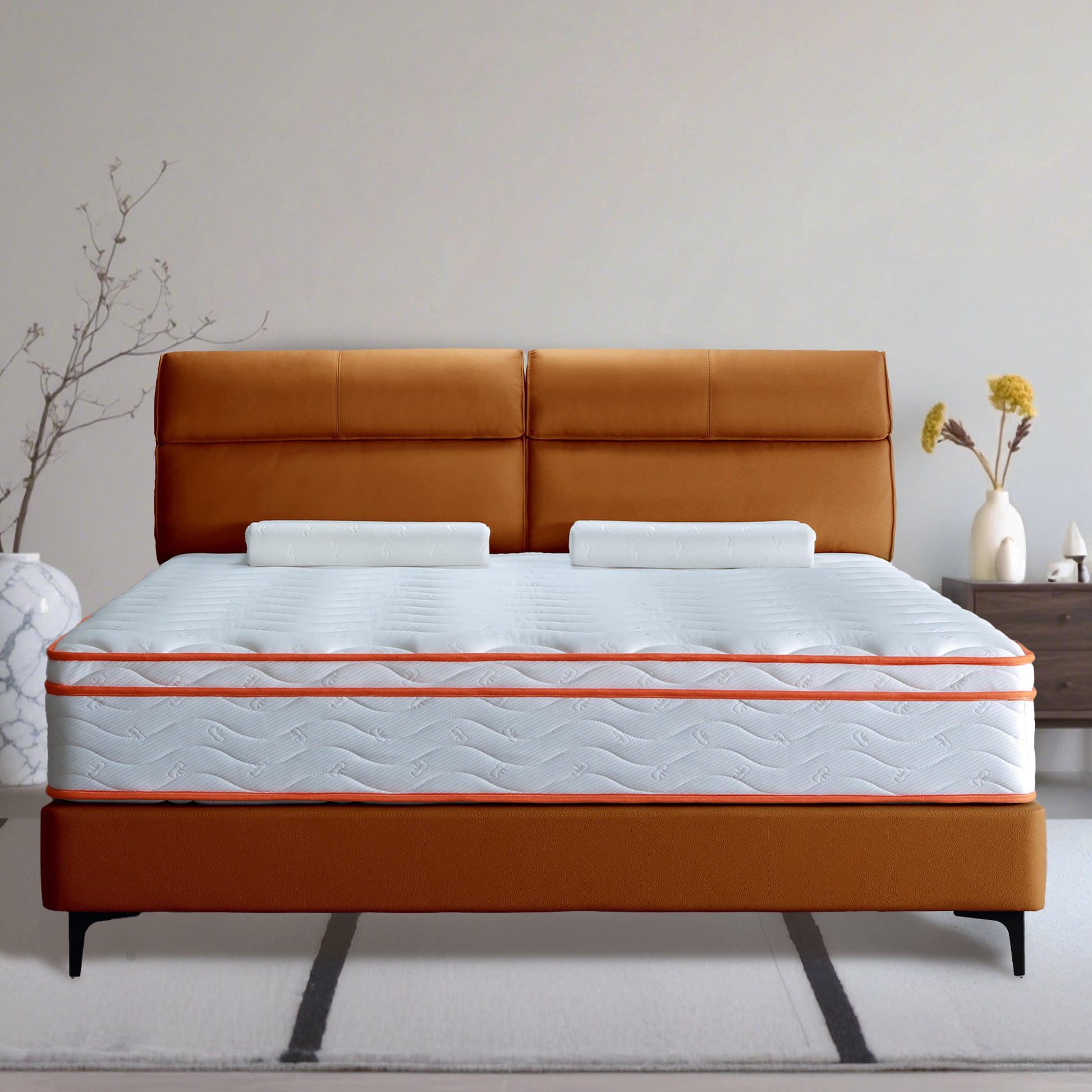 Queen Memory Foam Mattress 12 Inch Hybrid in a Box for Bedroom