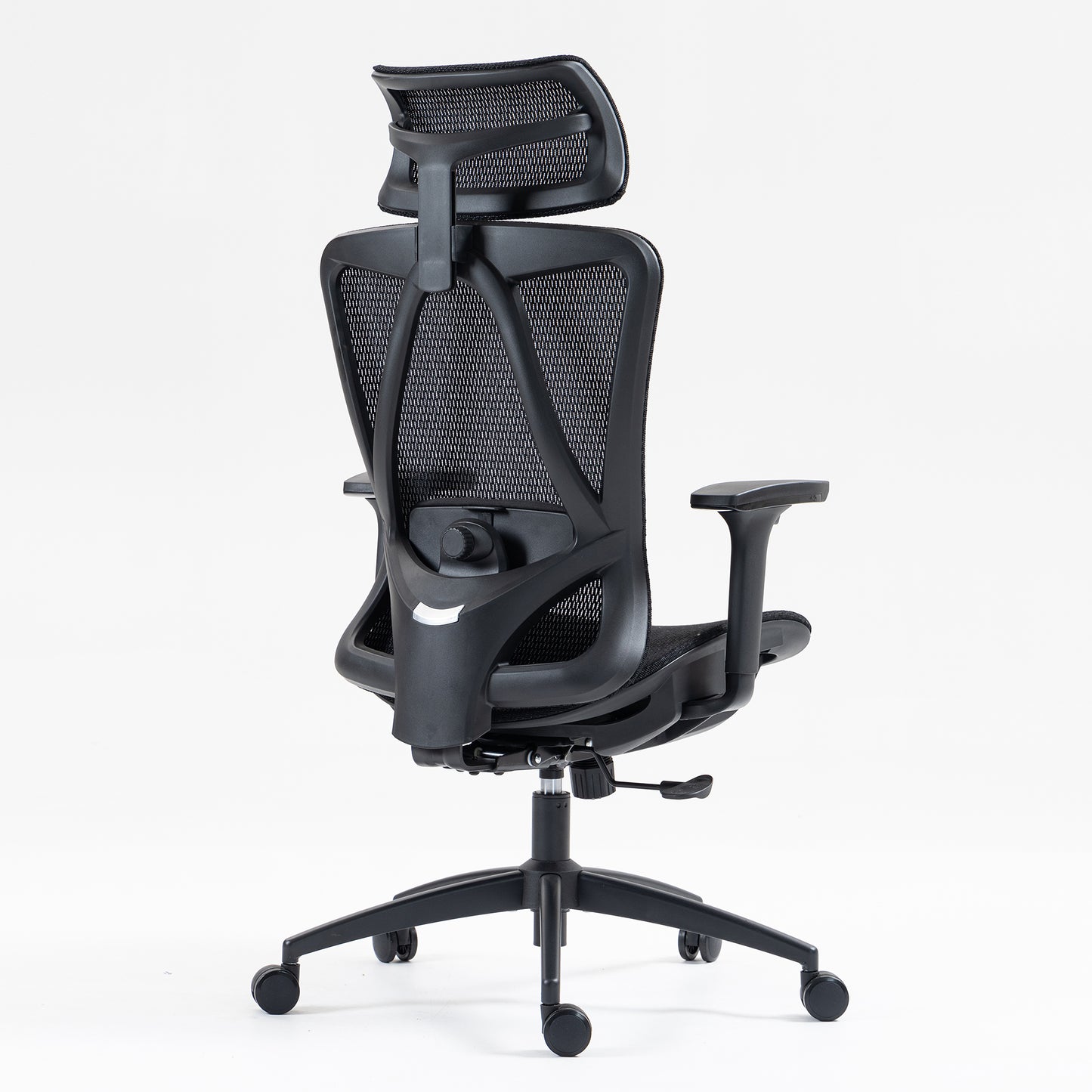 Black Mesh Office Chair with Recliner - 360° Swivel