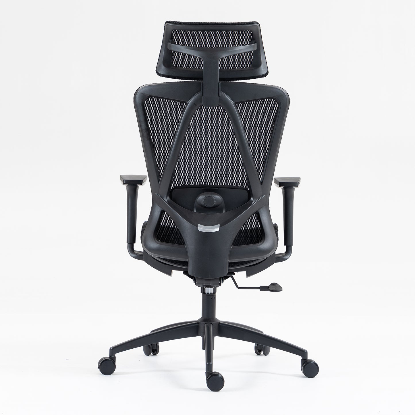 Black Mesh Office Chair with Recliner - 360° Swivel