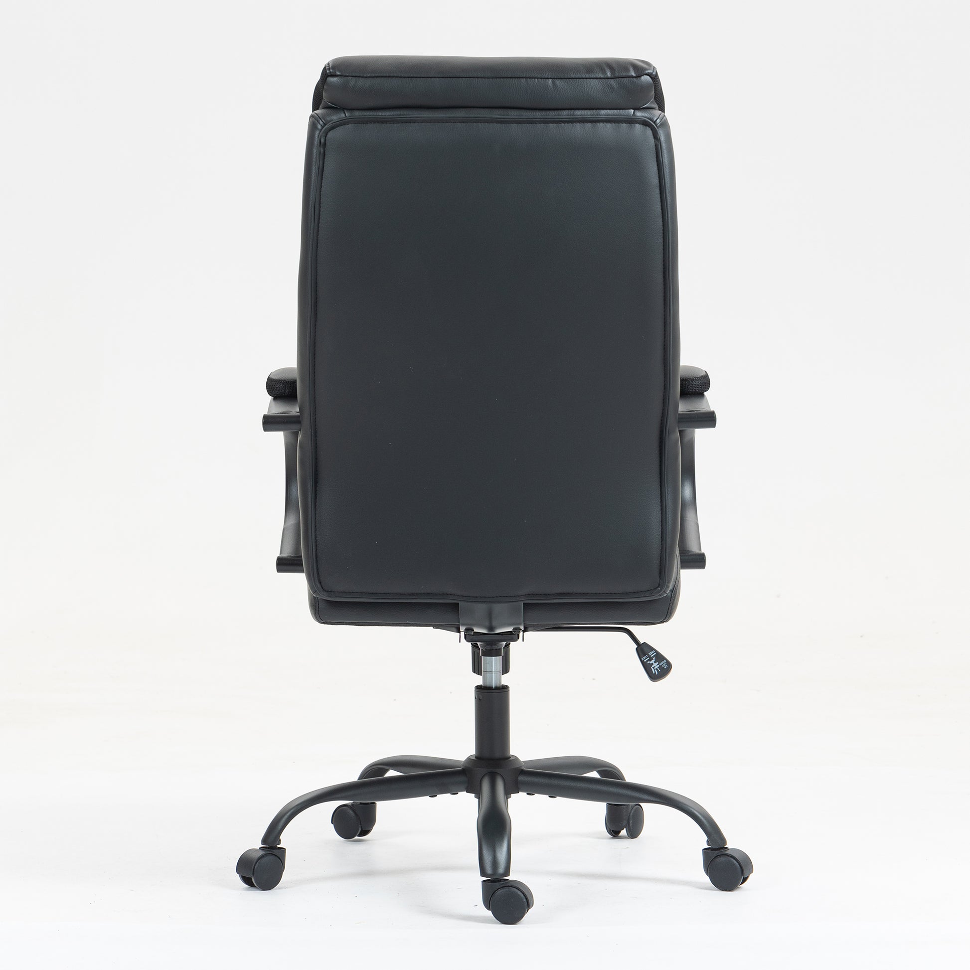 Black PU Office Chair - Adjustable Height Recliner