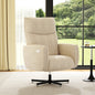 Power Swivel Recliner Chair, Electric Reclining with USB & Type-C Charging, 360° Swivel Velvet Upholstered Accent Chair, for Home Office & Living Room, Easy Assembly,Beige