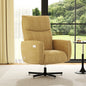 Power Swivel Recliner Chair, Electric Reclining with USB & Type-C Charging, 360° Swivel Velvet Upholstered Accent Chair, for Home Office & Living Room, Easy Assembly,Yellow